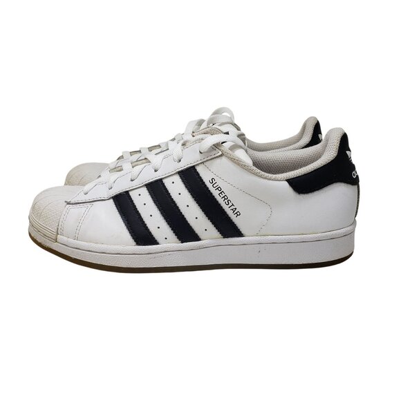 Adidas Originals Superstar White & Black Low-Top Sneakers Men's Size 7 - Picture 5 of 9